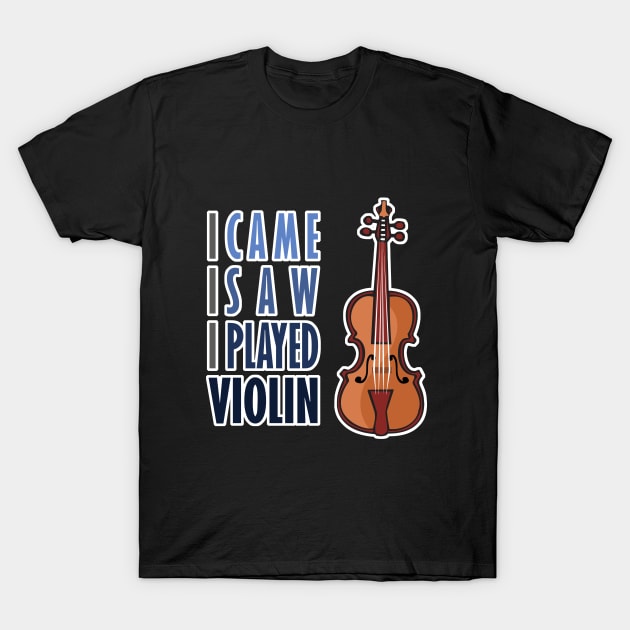 Funny Violin T-Shirt by evisionarts